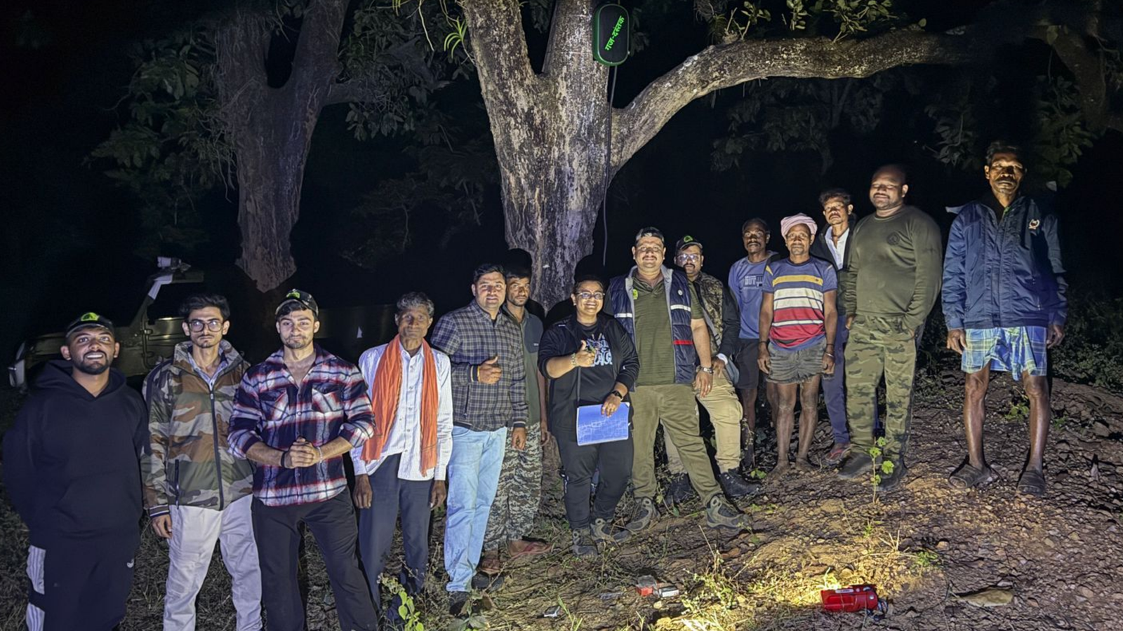 GAJ-DASTAK team during night field operations in Jashpur forest