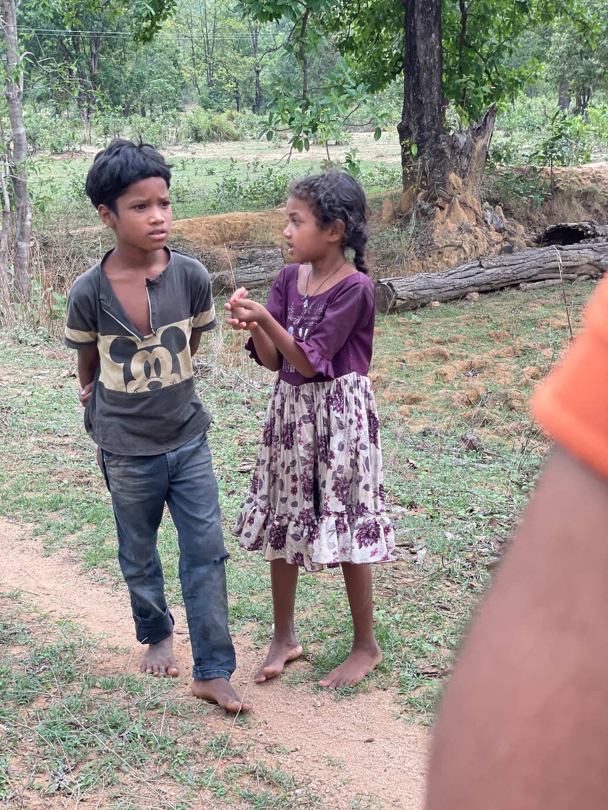 Children from forest-edge village community — the lives GAJ-DASTAK protects